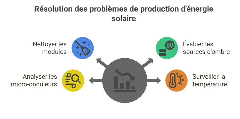 schéma dépannage problème de production sur installation Enphase